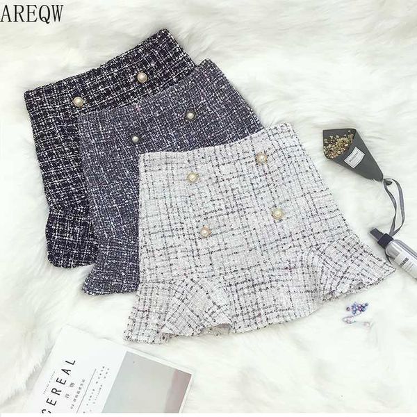 new korean of high waist tweed skirt with button wool half-length black skirt autumn winter 20191
new korean of high waist tweed skirt with button wool half-length black skirt autumn winter 20191