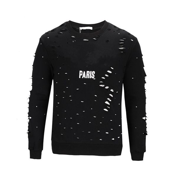 men's fashion ripped sweater designer sweatshirt street printing letters cotton clothing ripped sweater, Black
men's fashion ripped sweater designer sweatshirt street printing letters cotton clothing ripped sweater, Black