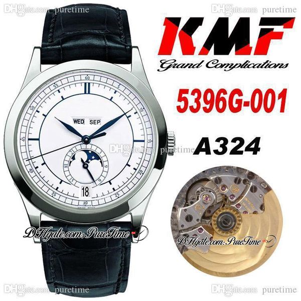 kmf 5396g-011 grand complications a324 automatic mens watch steel case white blue dial stick markers moon phase black leather strap watches, Slivery;brown
kmf 5396g-011 grand complications a324 automatic mens watch steel case white blue dial stick markers moon phase black leather strap watches, Slivery;brown