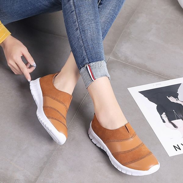 pinsen autumn fashion flat women shoes genuine leather casual sneakers shoes woman slip-on loafers ladeis shoes chaussure femme y200320, Black
pinsen autumn fashion flat women shoes genuine leather casual sneakers shoes woman slip-on loafers ladeis shoes chaussure femme y200320, Black