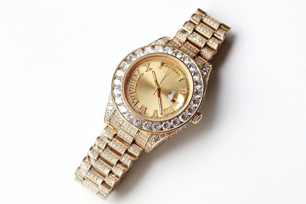 men's watch, folding buckle, sport watch automatic movement, stainless steel with diamond strap, stainless steel with diamond case, Slivery;brown
men's watch, folding buckle, sport watch automatic movement, stainless steel with diamond strap, stainless steel with diamond case, Slivery;brown
