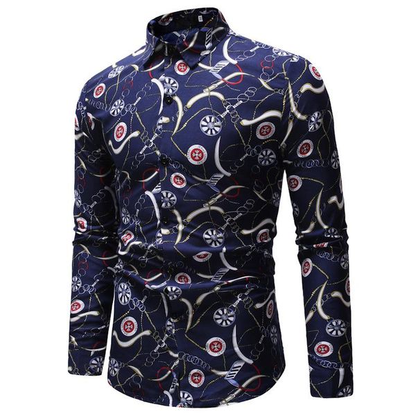 men's casual shirts fashion spring autumn men shirt slim fit flower print long sleeve male social masculina, White;black
men's casual shirts fashion spring autumn men shirt slim fit flower print long sleeve male social masculina, White;black