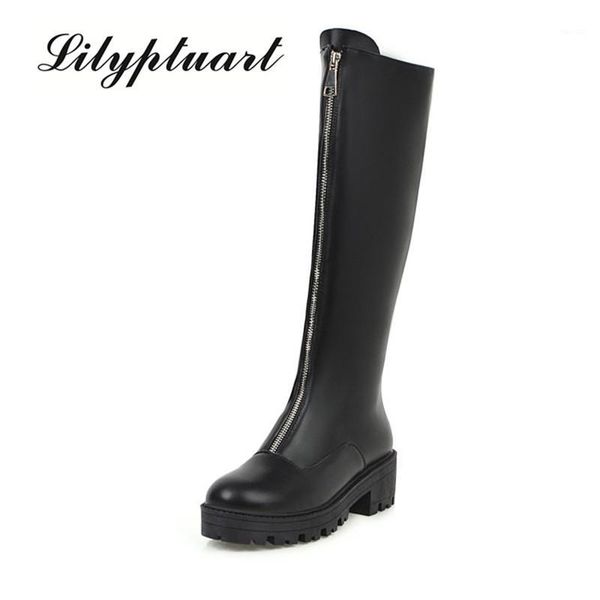 boots front zipper high tube with a round head fashion knight autumn and winter european american single1, Black
boots front zipper high tube with a round head fashion knight autumn and winter european american single1, Black