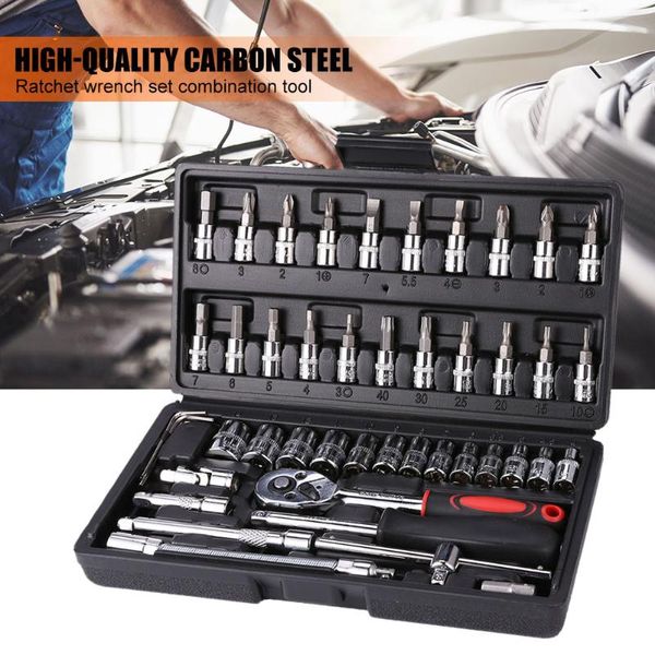 46pcs carbon steel combination set wrench socket spanner screwdriver household motorcycle car repair tool hardware professional hand sets
46pcs carbon steel combination set wrench socket spanner screwdriver household motorcycle car repair tool hardware professional hand sets
