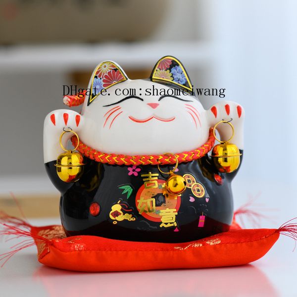 5 inch ceramic japan eight real money lucky cat ceramic ornament cute fat happy maneki neko piggy bank for home decor toy gift d1039, Black
5 inch ceramic japan eight real money lucky cat ceramic ornament cute fat happy maneki neko piggy bank for home decor toy gift d1039, Black