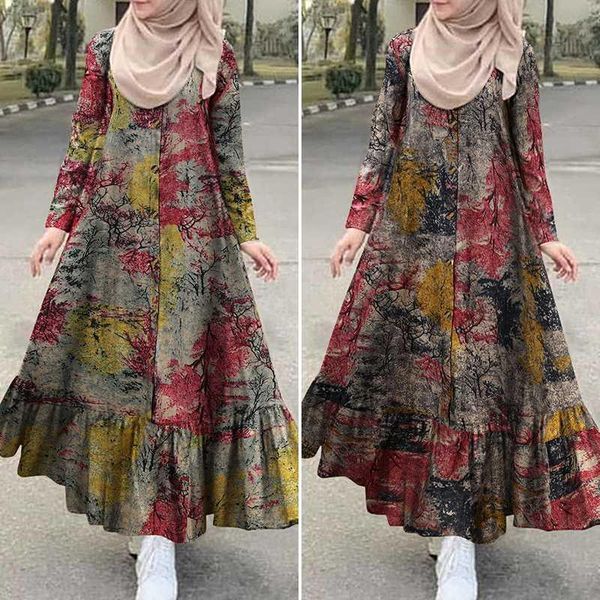 ethnic clothing zanzea turkish ruffle dress kaftan women's print sundress floral maxi vestidos dubai female button islam robe plus siz, Red
ethnic clothing zanzea turkish ruffle dress kaftan women's print sundress floral maxi vestidos dubai female button islam robe plus siz, Red
