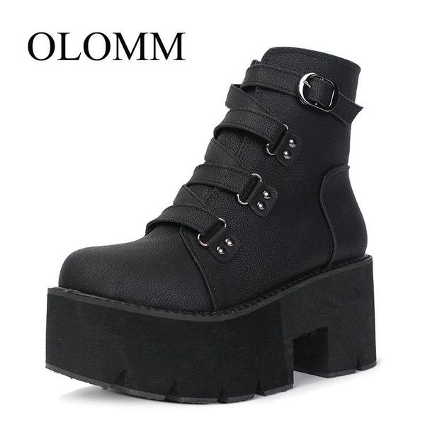 olomm spring and autumn ankle boots women's flat boots rubber sole buckle black leather pu high heels ladies comfort ll-65
olomm spring and autumn ankle boots women's flat boots rubber sole buckle black leather pu high heels ladies comfort ll-65