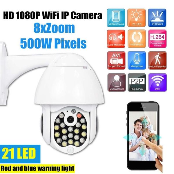 guudgo 21 leds ip camera 8x zoom wifi dome security surveillance camera full color night vision ip66 waterproof pan/tilt rotati
guudgo 21 leds ip camera 8x zoom wifi dome security surveillance camera full color night vision ip66 waterproof pan/tilt rotati