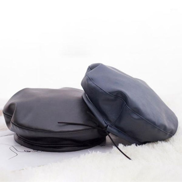 pu leather beret hat winter hats for women men cap male vintage beret female black england style hat1, Blue;gray
pu leather beret hat winter hats for women men cap male vintage beret female black england style hat1, Blue;gray