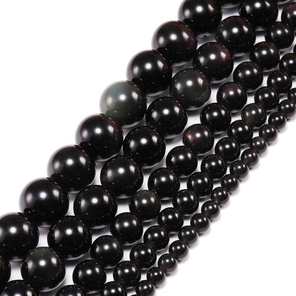 1strand lot 4 6 8 10 12 mm natural black obsidian stone beads round loose spacer bead for jewelry making findings diy bracelet h bbyxkj
1strand lot 4 6 8 10 12 mm natural black obsidian stone beads round loose spacer bead for jewelry making findings diy bracelet h bbyxkj