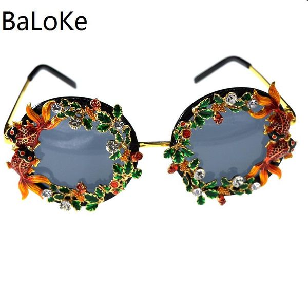 sunglasses fashion design women round crystals fish rhinestones shades for birthday gifts, White;black
sunglasses fashion design women round crystals fish rhinestones shades for birthday gifts, White;black