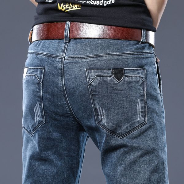 2021 new korean style fashion men jeans retro blue elastic casual denim pencil pants homme streetwear stretch designer skinny trousers m383
2021 new korean style fashion men jeans retro blue elastic casual denim pencil pants homme streetwear stretch designer skinny trousers m383