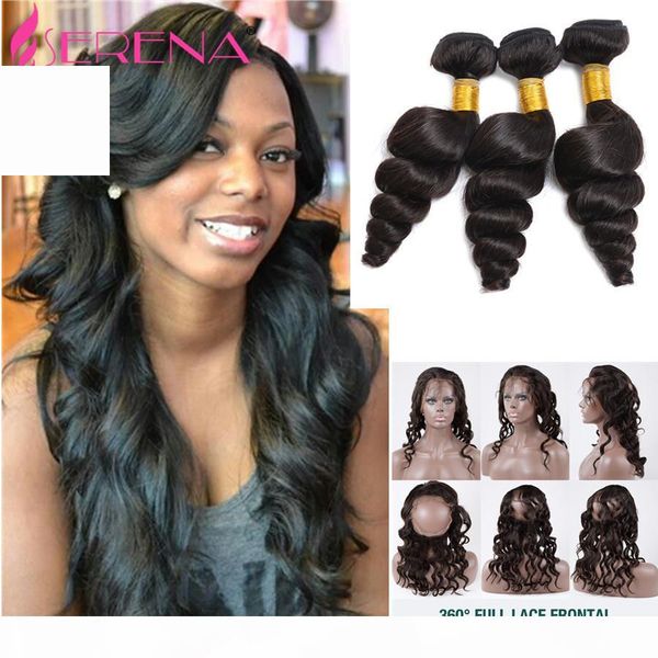 loose wave frontal with bundles preplucked 360 lace frontal closure with bundles malaysian virgin hair 3bundles and closure, Black;brown
loose wave frontal with bundles preplucked 360 lace frontal closure with bundles malaysian virgin hair 3bundles and closure, Black;brown