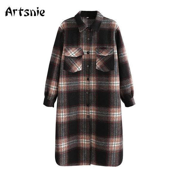 artsnie brown plaid vintage coats women winter turn down collar long sleeve oversized coats streetwear casual pocket shirt, Black;brown
artsnie brown plaid vintage coats women winter turn down collar long sleeve oversized coats streetwear casual pocket shirt, Black;brown