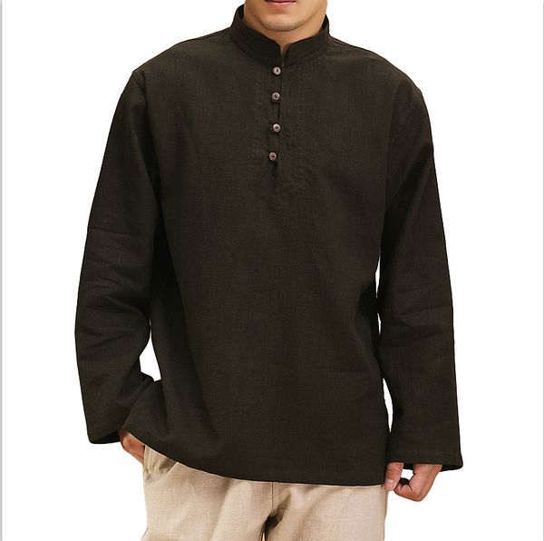 spring and autumn solid color long sleeve loose shirt men's casual trend standing collar shirt men's shirt, Red
spring and autumn solid color long sleeve loose shirt men's casual trend standing collar shirt men's shirt, Red