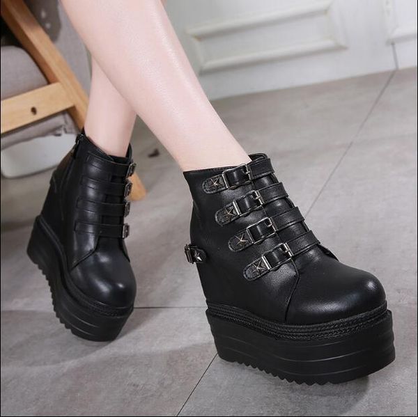 2020 thick muffin soles versatile two-inch wedge with ultra-high heels strapped metal belt women boots mmam, Black
2020 thick muffin soles versatile two-inch wedge with ultra-high heels strapped metal belt women boots mmam, Black