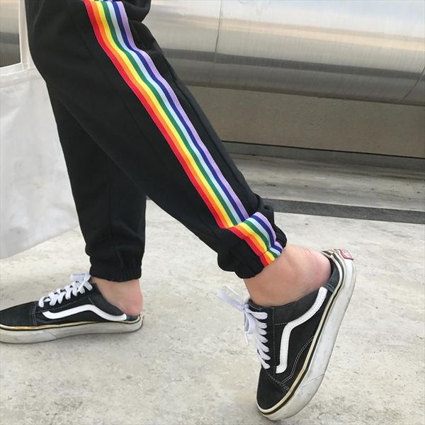 korean ulzzang harem pants rainbow striped casual pant teenager college students aesthetic harajuku style street style pants, Black;white
korean ulzzang harem pants rainbow striped casual pant teenager college students aesthetic harajuku style street style pants, Black;white