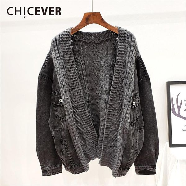 chicever patchwork coat for women v neck long sleeve casual cardigan korean oversized female's coats 2021 spring new style tide, Black;brown
chicever patchwork coat for women v neck long sleeve casual cardigan korean oversized female's coats 2021 spring new style tide, Black;brown