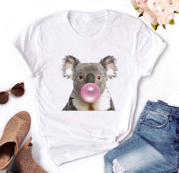 koala chewing gum print women t shirt summer harajuku casual funny t-shirt white hipster tee shirt femme vogue top
koala chewing gum print women t shirt summer harajuku casual funny t-shirt white hipster tee shirt femme vogue top