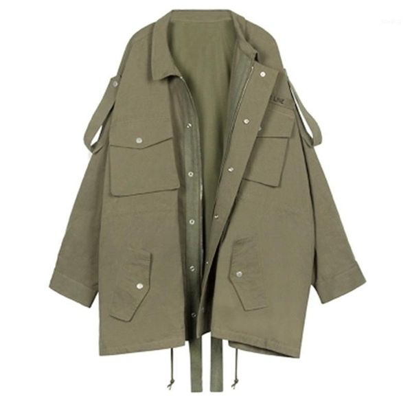 2020 fashion new female personality spring and autumn long section loose hong kong wind female windbreaker h0301, Tan;black
2020 fashion new female personality spring and autumn long section loose hong kong wind female windbreaker h0301, Tan;black