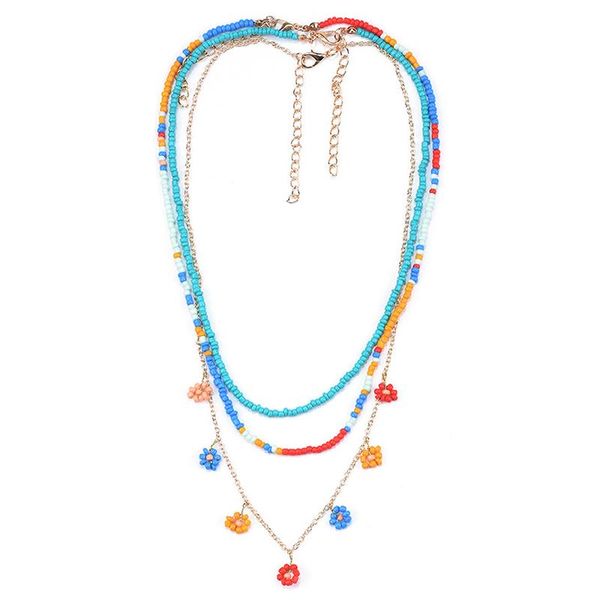 chains 3pcs women girls bohemian necklace fashion colorful bead alloy flower pendant handmade female jewellery, Silver
chains 3pcs women girls bohemian necklace fashion colorful bead alloy flower pendant handmade female jewellery, Silver