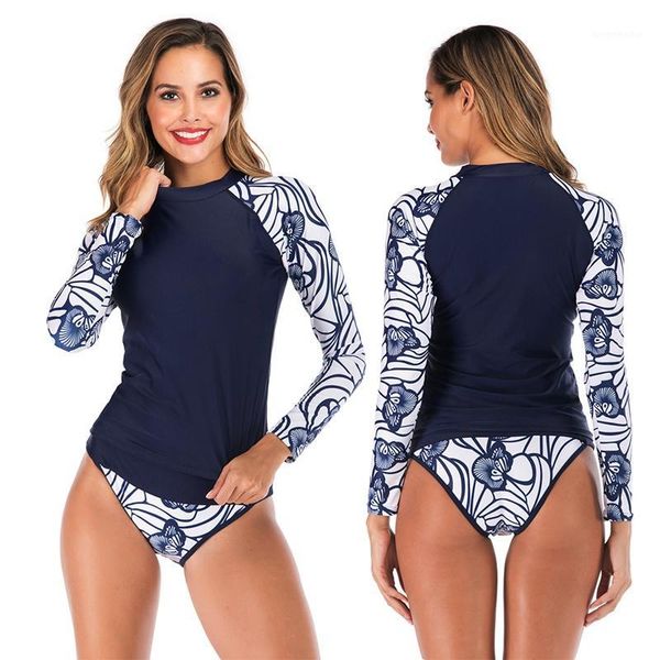 new rash guard women patchwork sunshade swimsuit two piece beach surfing diving bathing suit long sleeve swimsuit1, White;black
new rash guard women patchwork sunshade swimsuit two piece beach surfing diving bathing suit long sleeve swimsuit1, White;black