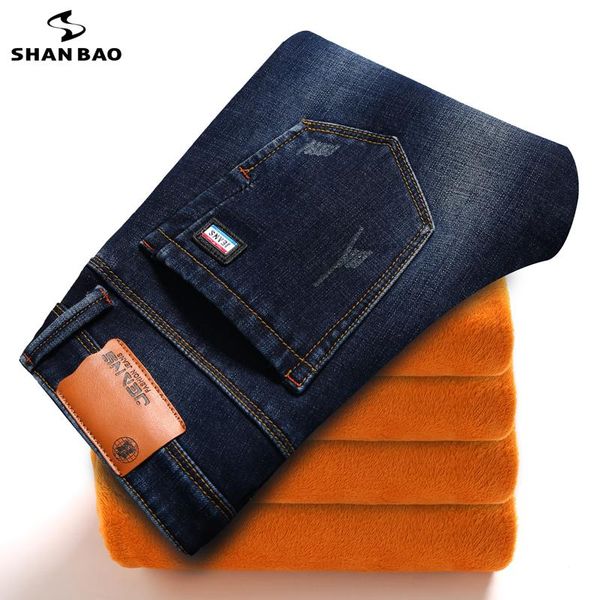 men's jeans shan bao classic pocket badge winter fashion warm slim fit trendy brand fleece thick cotton fitted denim pencil pant, Blue
men's jeans shan bao classic pocket badge winter fashion warm slim fit trendy brand fleece thick cotton fitted denim pencil pant, Blue