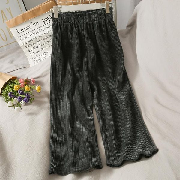 retro corduroy elastic waist is thin and drape wide-leg pants women straight all-match casual pants autumn, Black;white
retro corduroy elastic waist is thin and drape wide-leg pants women straight all-match casual pants autumn, Black;white