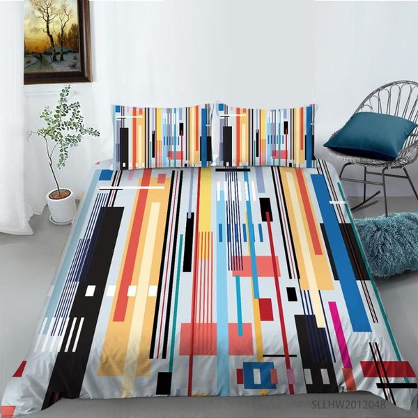 bedding sets colorful stripes printing set with pillowcases microfiber bed linen king size bedclothes
bedding sets colorful stripes printing set with pillowcases microfiber bed linen king size bedclothes