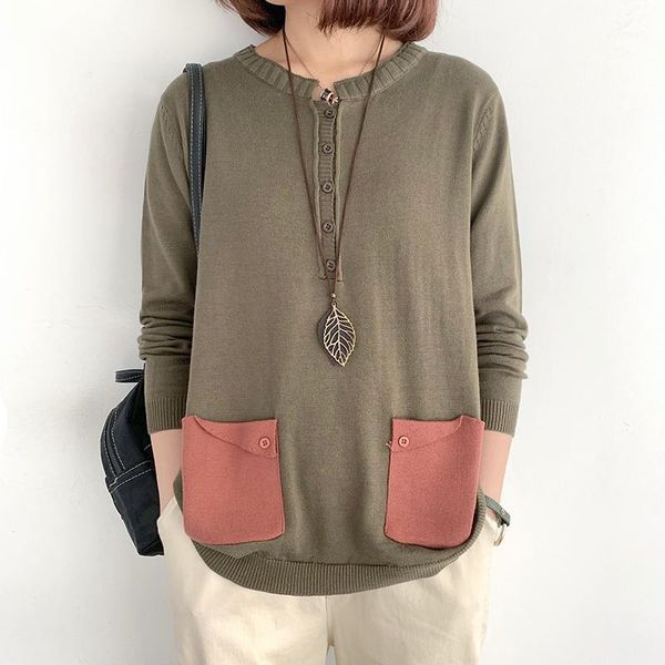 women's sweaters women sweater knitting 2021 spring autumn contrast color thin long sleeve pockets elegant fashion loose pullovers1, White;black
women's sweaters women sweater knitting 2021 spring autumn contrast color thin long sleeve pockets elegant fashion loose pullovers1, White;black