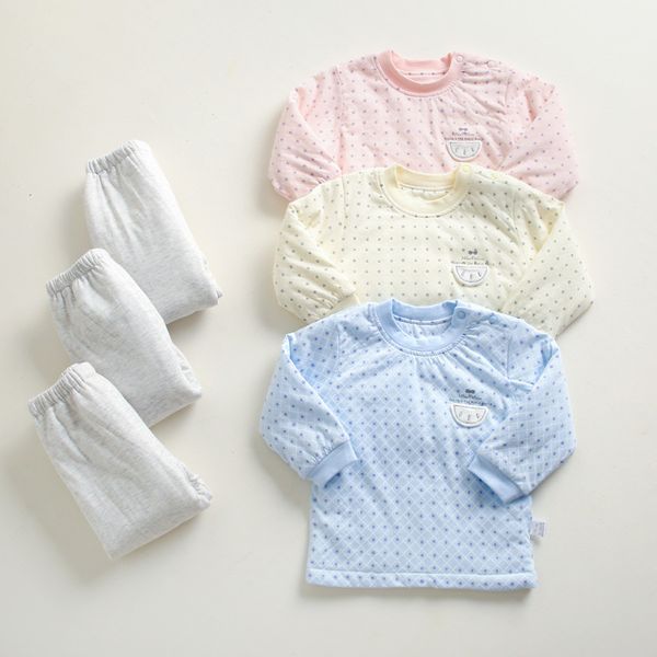 warm underwear set thickened baby newborn clothes children's pajamas cotton in autumn and winter, White
warm underwear set thickened baby newborn clothes children's pajamas cotton in autumn and winter, White