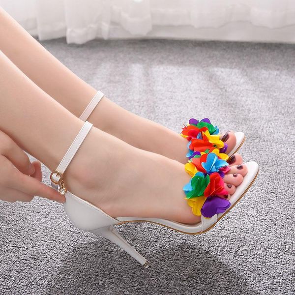 crystal queen women's sandals thin bridal flower peep shoes buckle strap high heels 8buk, Black
crystal queen women's sandals thin bridal flower peep shoes buckle strap high heels 8buk, Black