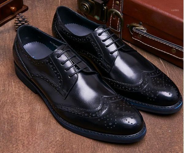 dress shoes men round toes genuine leather lace up brogue england style breathable size 38-441, Black
dress shoes men round toes genuine leather lace up brogue england style breathable size 38-441, Black