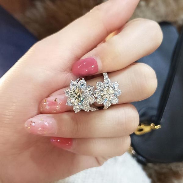flower 1ct diamond cz ring 925 sterling silver promise engagement wedding band rings for women bridal gemstones party jewelry, Golden;silver
flower 1ct diamond cz ring 925 sterling silver promise engagement wedding band rings for women bridal gemstones party jewelry, Golden;silver