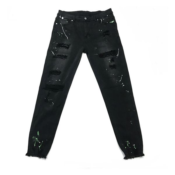 черные тощие подходят натяжные джинсы разорванные отверстия многоцветные принт-стрит, Black
черные тощие подходят натяжные джинсы разорванные отверстия многоцветные принт-стрит, Black