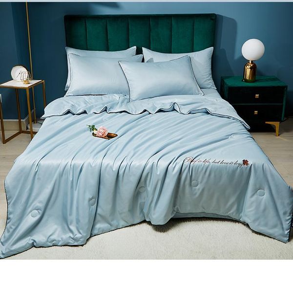 4pcs set summer solid bedding new 100% silk summer comforter air condition quilts duvet bed linens washed cotton throw blankets
4pcs set summer solid bedding new 100% silk summer comforter air condition quilts duvet bed linens washed cotton throw blankets