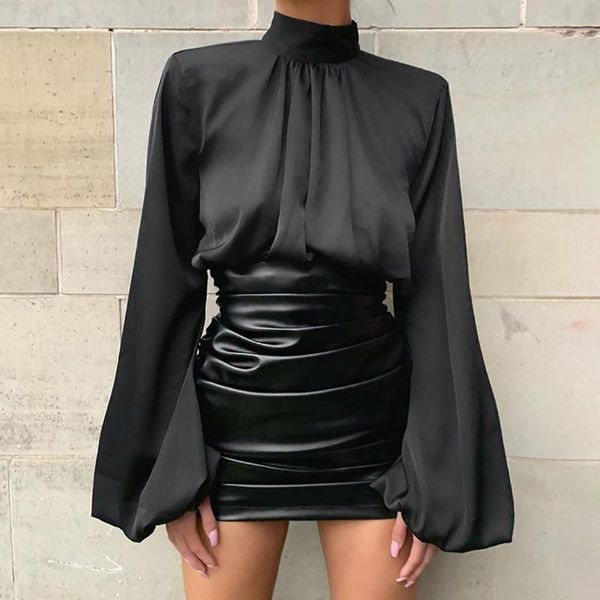 women's blouses & shirts fashion pleated puff sleeve blouse shirt women turtleneck tee casual winter ladies female long blusas pullove, White
women's blouses & shirts fashion pleated puff sleeve blouse shirt women turtleneck tee casual winter ladies female long blusas pullove, White