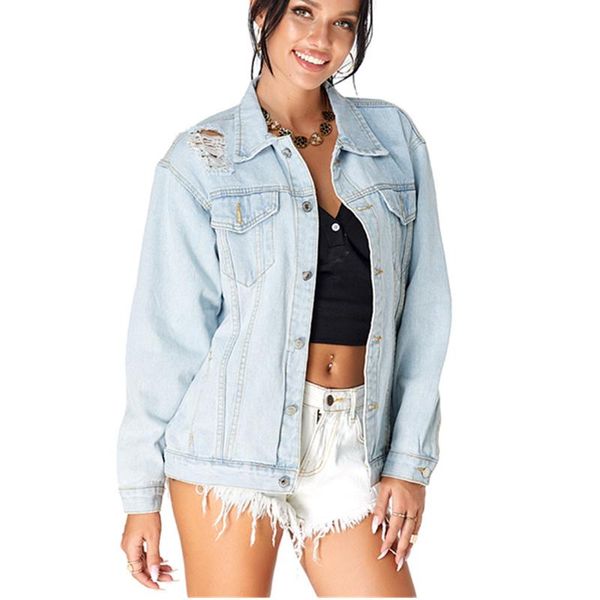 short denim jacket women's 2021 spring autumn fashion new style ripped holes europe and america long-sleeved loose trendy, Black;brown
short denim jacket women's 2021 spring autumn fashion new style ripped holes europe and america long-sleeved loose trendy, Black;brown