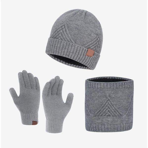 3pcs winter beanie hat scarf touch screen gloves set triangle striped knit plush lined cuffed skull cap warmer, Blue;gray
3pcs winter beanie hat scarf touch screen gloves set triangle striped knit plush lined cuffed skull cap warmer, Blue;gray