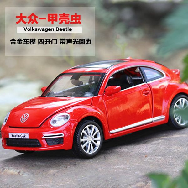 volkswagen beetle 1:32 simulation alloy children's toy car model return force sound light 4 open the door 
volkswagen beetle 1:32 simulation alloy children's toy car model return force sound light 4 open the door