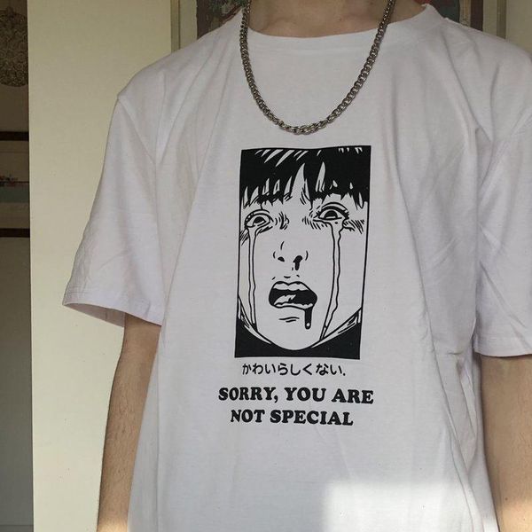 sorry you are not special letter cartoon japanese summer fun female short sleeve hip hop tees casual loose harajuku t shirt, White
sorry you are not special letter cartoon japanese summer fun female short sleeve hip hop tees casual loose harajuku t shirt, White
