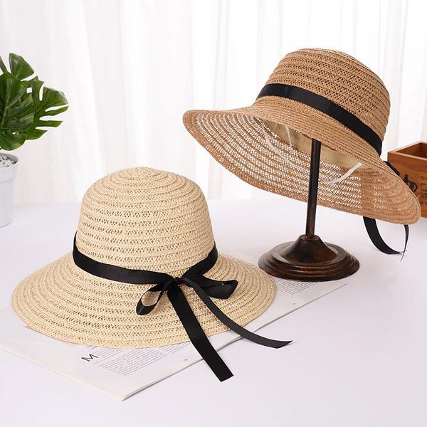 straw ribbon bow flat sun hat summer spring women's travel beach bone caps dm1012, Blue;gray
straw ribbon bow flat sun hat summer spring women's travel beach bone caps dm1012, Blue;gray