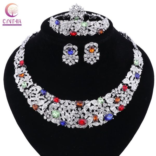 african beads jewelry sets for women necklace earrings bangle rings set wedding party silver color crystal wedding accessories
african beads jewelry sets for women necklace earrings bangle rings set wedding party silver color crystal wedding accessories