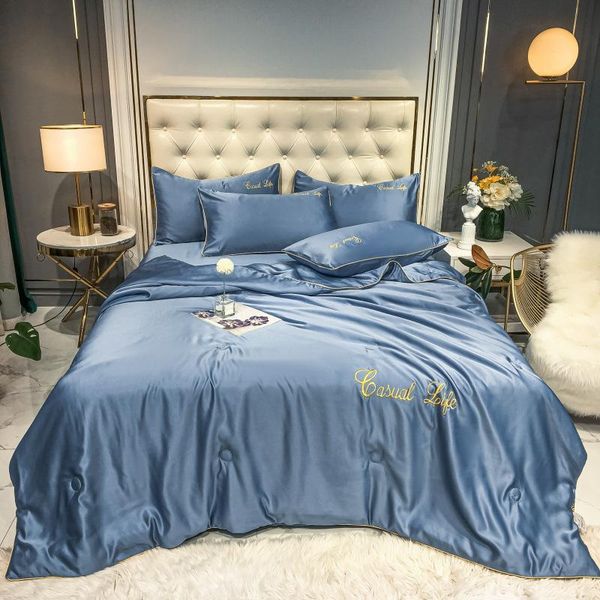 comforters & sets 28summer silk air condition quilt pure colors bed cover sheet queen king super bedspread for kids washed quilts 
comforters & sets 28summer silk air condition quilt pure colors bed cover sheet queen king super bedspread for kids washed quilts