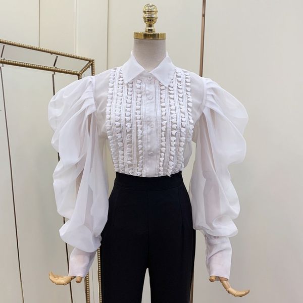 2021 new new arrival runway female spring rents hollow mesh out of the desgin shirts elegant ladies blouse lantern ni1c, White
2021 new new arrival runway female spring rents hollow mesh out of the desgin shirts elegant ladies blouse lantern ni1c, White