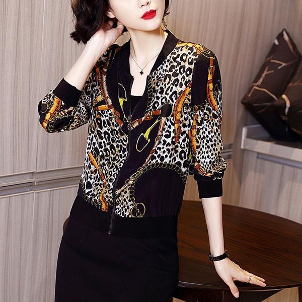 women's blouses & shirts fashion leopard print sunscreen shirt women loose color matching long sleeve zipper placket cardigan blouse fe, White
women's blouses & shirts fashion leopard print sunscreen shirt women loose color matching long sleeve zipper placket cardigan blouse fe, White