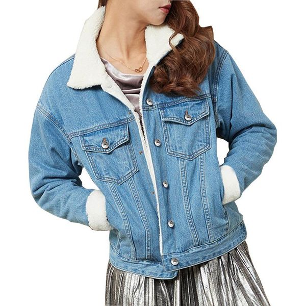 new 2020 winter jeans jacket women loose oversized outerwear denim jacket plus velvet thicken warm ladies coats xz, Black;brown
new 2020 winter jeans jacket women loose oversized outerwear denim jacket plus velvet thicken warm ladies coats xz, Black;brown