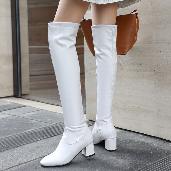 2020-autumn kneel-boots woman square heel classic toe round foot leather plutonium zip boots in party shoes 34-43, Black
2020-autumn kneel-boots woman square heel classic toe round foot leather plutonium zip boots in party shoes 34-43, Black
