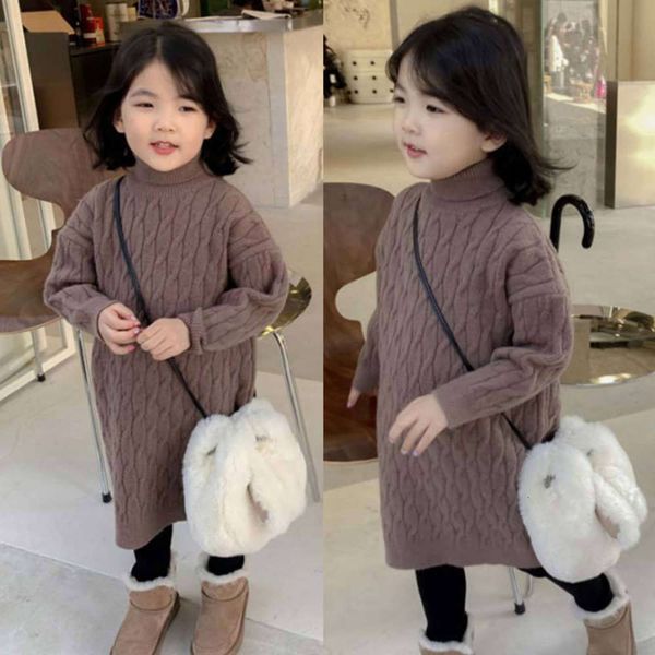high winter neck cloth girl's warm long twist sweater children's casual versatile knitting drs, Blue
high winter neck cloth girl's warm long twist sweater children's casual versatile knitting drs, Blue