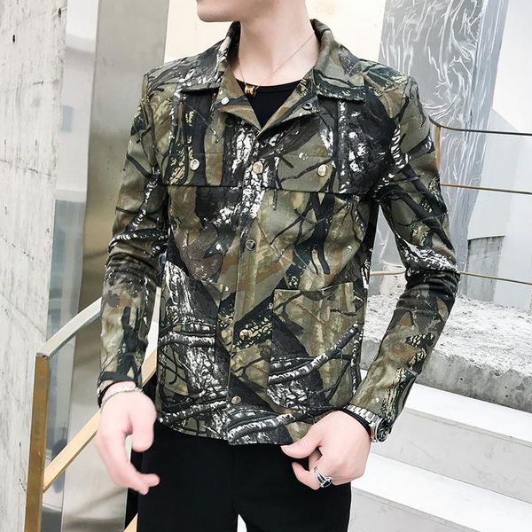 new spring new men's spring camouflage jacket men turn the collar coat personality streetwear 2020 summer clothing jacket male, Black;brown
new spring new men's spring camouflage jacket men turn the collar coat personality streetwear 2020 summer clothing jacket male, Black;brown